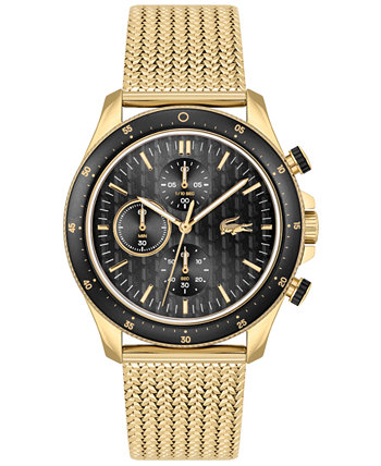 Мужские часы Neoheritage золотистого цвета с сетчатым браслетом 42 мм Lacoste