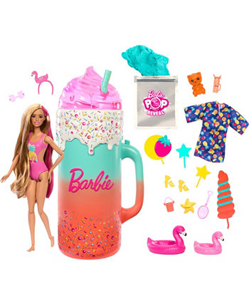 Подарочный набор Pop Reveal Rise and Surprise с ароматной куклой, мягким ароматным питомцем и многим другим, а также еще 15 сюрпризами Barbie