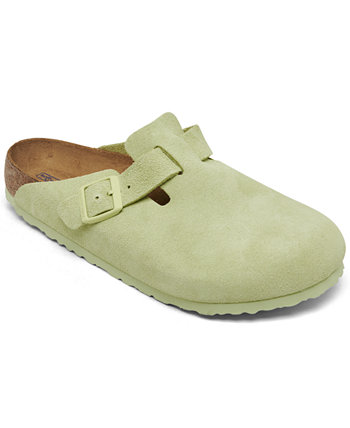 Men's Boston Soft Footbed Suede Leather Clogs from Finish Line Birkenstock