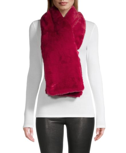 Robin Faux Fur &amp; Веганский кожаный шарф APPARIS