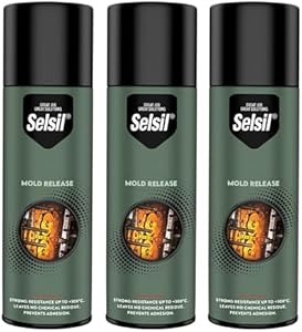 SELSIL Silicone Mold Release Aerosol Spray (13.5 fl oz) Professional Resin Mold Releaser, Non-Stick, Fast-Drying & Easy Mold Removal, (Pack of 1) selsil