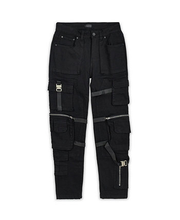Мужские джинсовые брюки-карго с ремешками Reason