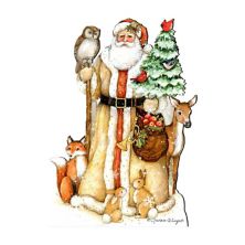 Ivory Santa Christmas Door Decor by Susan Winget - Christmas Santa Snowman Decor Designocracy
