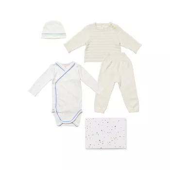 ​​​Baby's 4-Piece Essentials Beanie, Bodysuit &amp; Knit Gift Set Oso & Me
