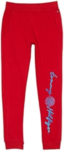 Tommy Hilfiger Girl's Fleece Jogger Sweatpants With Ribbed Cuffs & Functional Side Pockets Tommy Hilfiger