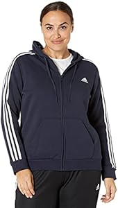 adidas Women's Essentials Fleece 3-Stripes Full-Zip Hoodie Adidas