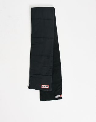 Черный стеганый шарф на молнии с карманами Hunter Hunter