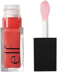 e.l.f. Glow Reviver Lip Oil, Nourishing Tinted Lip Oil For A High-shine Finish, Infused With Jojoba Oil, Vegan & Cruelty-free, Coral Fixation E.l.f.