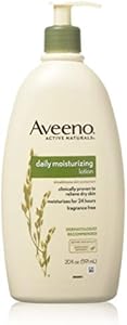 Aveeno Daily Moisturizing Body Lotion with Soothing Oat and Rich Emollients to Nourish Dry Skin, Fragrance-Free, 12 Fl Oz (Pack of 6) Aveeno