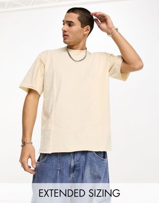 Бежевая футболка со швами Calvin Klein Jeans — эксклюзивно для ASOS Calvin Klein