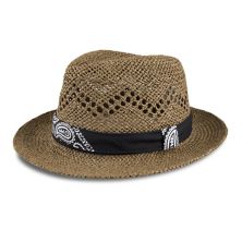 Мужская компактная шляпа-федора Levi's® 2-в-1 из натуральной соломы со сменными ремешками Levi's®