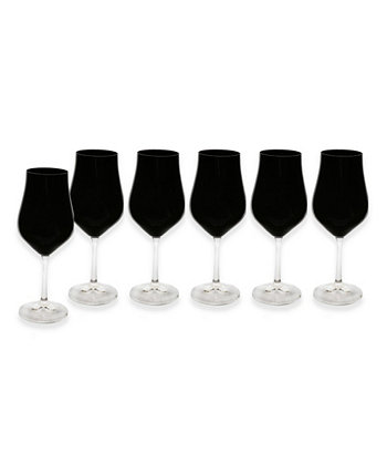 Wine Glasses with Stem 9", Set of 6 Classic Touch