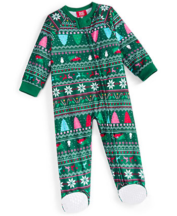 Baby Jolly One-Piece Footed Pajama, Created for Macy's Family Pajamas