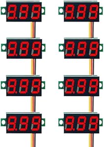 Цифровой вольтметр DC 0,36 дюйма, 8 шт., красный, с защитой от обратного подключения V Telesky