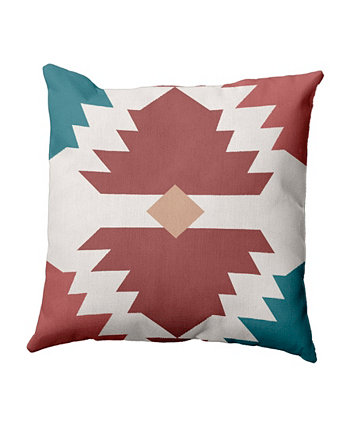 16 дюймов ржавчина и синяя декоративная подушка с геометрическим рисунком E by Design