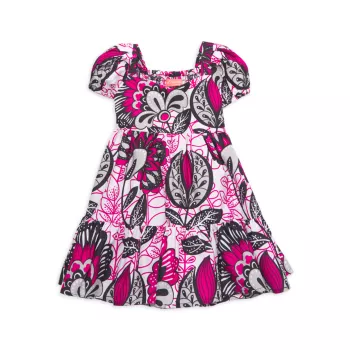 Для маленьких девочек, для маленьких девочек и усилителя; Платье для девочек с принтом Тосин Elisamama