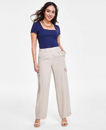 Petite Wide-Leg Cargo Pants, Created for Macy's I.N.C. International Concepts