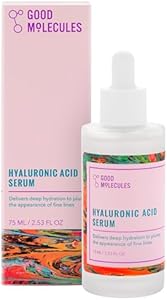 Good Molecules Hyaluronic Acid Serum - Hydrating, Non-greasy formula to Moisturize, Plump - 1% HA, Anti-aging, Water-Based Skincare for Face Good Molecules