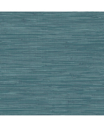 216 "x 20,5" темно-синие обои из кожуры из травяной ткани NuWallpaper