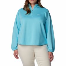 Пуловер с молнией 1/2 размера плюс Columbia Trek, пуловер из френч терри, толстовка Columbia