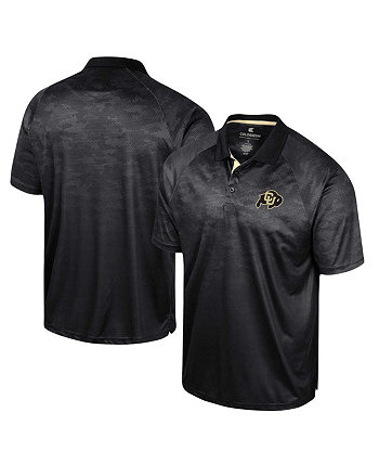 Мужская черная рубашка-поло реглан Colorado Buffaloes Honeycomb Colosseum