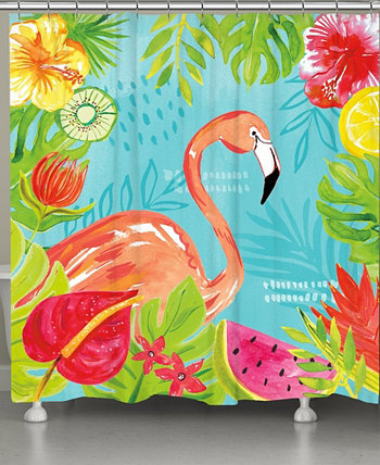 Занавеска для душа Tutti Fruity Flamingo Laural Home