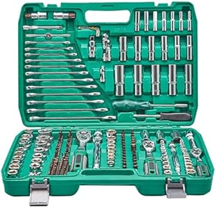 216Pcs 1/4"&3/8"&1/2" Socket Ratchet Wrench Set with Bit Socket Set, 72 Tooth Ratchet Wrench Handle, Mechanics Tool Set for Automotive Repair And Home Use Sutlumisi