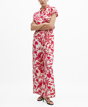 Women's Floral Print Jumpsuit MANGO