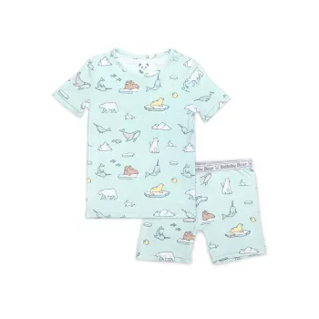Детские, маленькие детские и amp; Детская футболка с рисунком «Полярная Антарктика» и amp; Комплект шорт Bellabu Bear