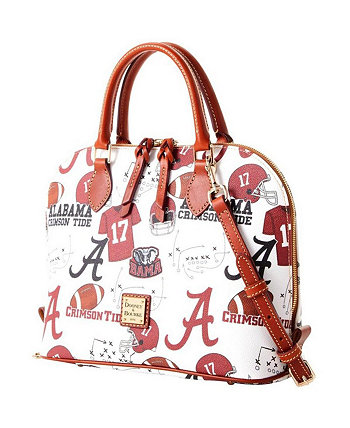Женская сумка-портфель Alabama Crimson Tide Game Day с застежкой-молнией Dooney & Bourke