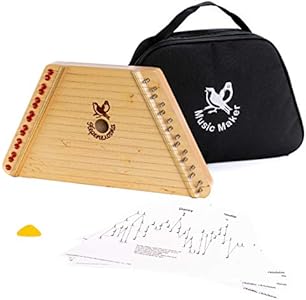 European Expressions Music Maker Lap Harp with Sheet Music and Black Carrying Case European Expressions