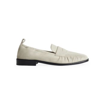 Elasticized Leather Loafers CO