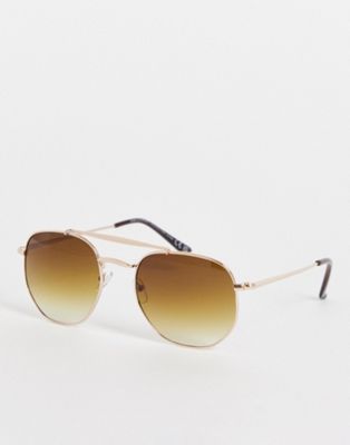 SVNX aviator style sunglasses in brown SVNX
