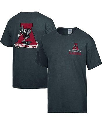 Мужская темно-серая футболка с потертым логотипом Alabama Crimson Tide в винтажном стиле Comfortwash