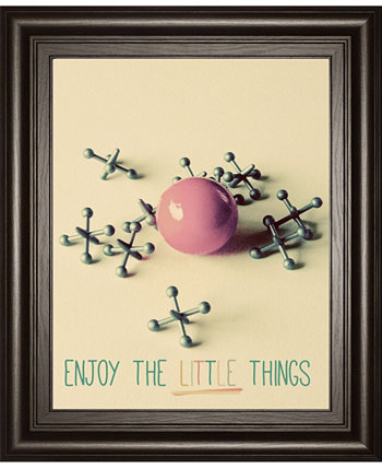 Картина "Наслаждайтесь маленькими вещами" от Гейл Пек, стены с принтом в рамке, 22 "x 26" Classy Art
