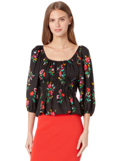 Autumn Floral Long Sleeve Riviera Top Kate Spade New York