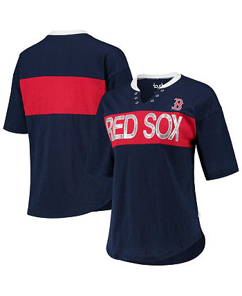 Женская темно-красная футболка Boston Red Sox с вырезом на шее Touch