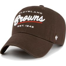 Women's '47 Brown Cleveland Browns Sidney Clean Up Adjustable Hat Unbranded