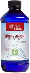 Silver Biotics Colloidal Nano SilverSol Ag₄O₄ 10 PPM Immune Support | Bio-Hacking Immune Building Natural Support | 16 Fl Oz American Biotech Labs