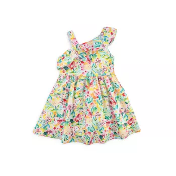 Little Girl's Floral One-Shoulder Dress Florence Eiseman