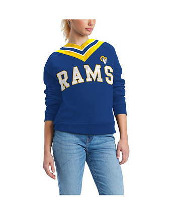 Women's Royal Los Angeles Rams Heidi V-Neck Pullover Sweatshirt Tommy Hilfiger
