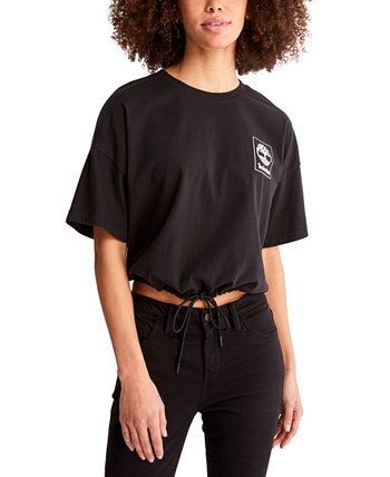 Женская укороченная футболка с кулиской и подолом Timberland