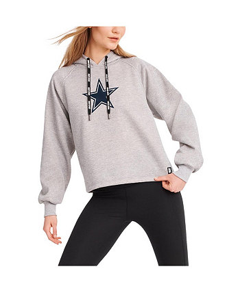 Женский пуловер с капюшоном цвета реглан Хизер серый Даллас Ковбойс Дебби Долман DKNY