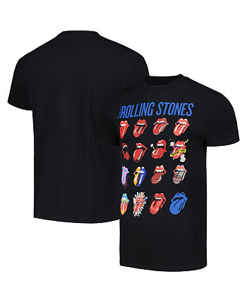 Men's and Women's Black Rolling Stones Evolution and Lonesome Blue T-shirt Bravado