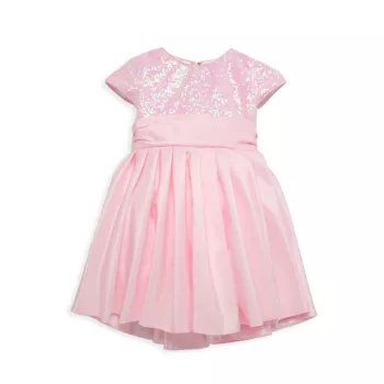 Для маленьких девочек, для маленьких девочек и для маленьких девочек; Атласное платье с пайетками для девочек Joan Calabrese