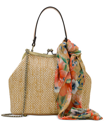 Laureana Small Frame Bag with Apricot Blossoms Scarf Patricia Nash