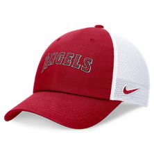 Men's Nike Red Los Angeles Angels Evergreen Wordmark Trucker Adjustable Hat Nitro USA