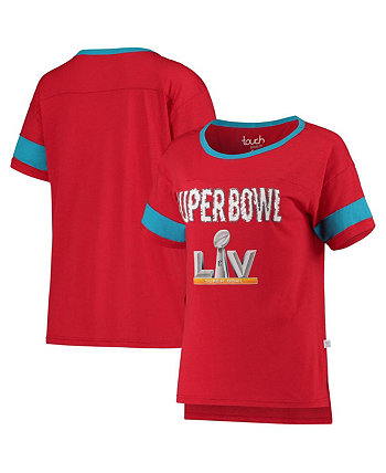 Женская красная и синяя футболка Super Bowl LV Wild Card Touch