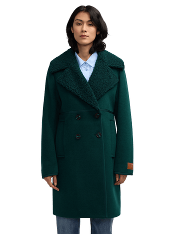 Runa Double Face Sherpa Collar Double Breasted Peacoat Scotch & Soda