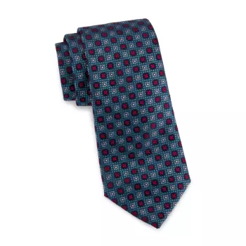 Шелковый галстук с медальоном Canali